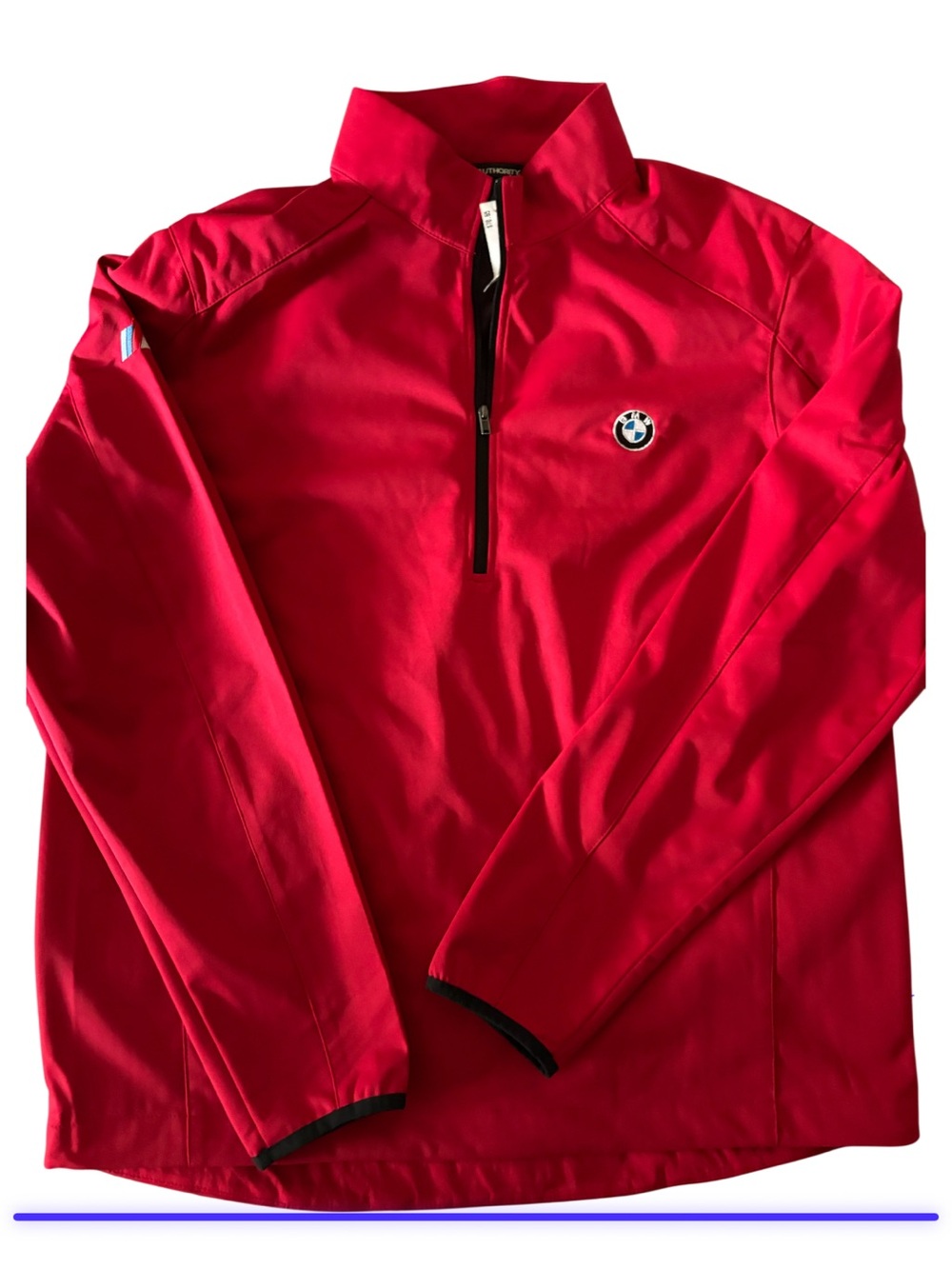 NWT- Men’s Large  PUMA M BMW Men’s Red Half-Zip Lightweight Jacket